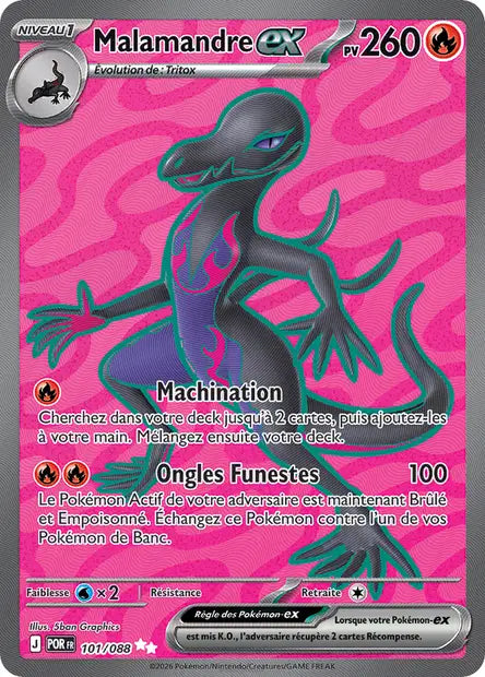 Malamandre ex - POR - 101/088 - Illustration Rare - Équilibre Parfait - NM - FR