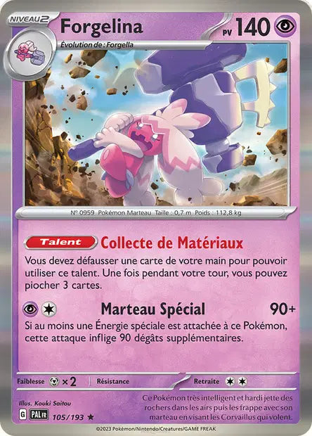 Forgelina - PAL - 105/193 - Holo - Évolutions à Paldea - NM - FR