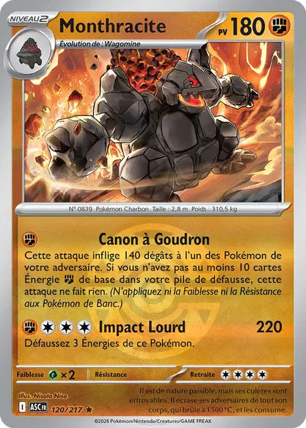 Monthracite - ASC - 120/217 - Reverse Sombre Ball - Héros Transcendants - NM - FR