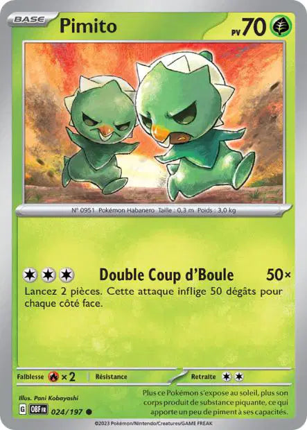 Pimito - OBF - 024/197 - Non Reverse - Flammes Obsidiennes - NM - FR