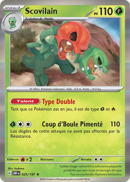 Scolvilain - OBF - 025/197 - Holo - Flammes Obsidiennes - NM - FR