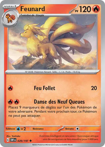Feunard - OBF - 029/197 - Non Reverse - Flammes Obsidiennes - NM - FR