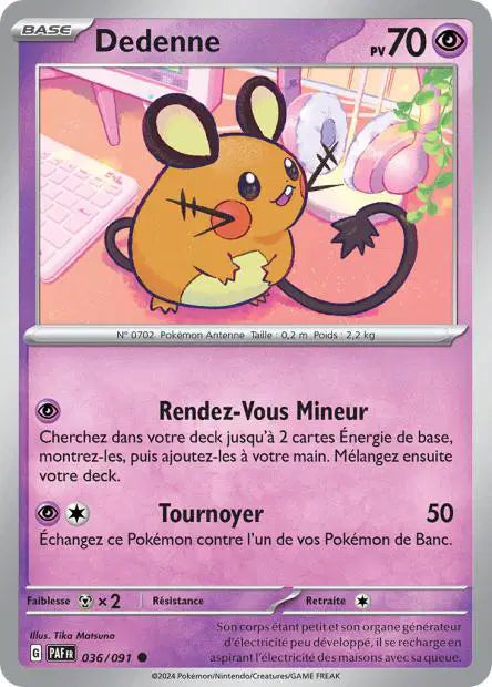 Dedenne - PAF - 036/091 - Non Reverse - Destinées de Paldea - NM - FR
