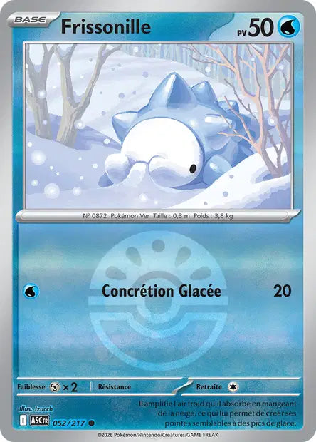 Frissonille - ASC - 052/217 - Reverse Poké Ball - Héros Transcendants - NM - FR