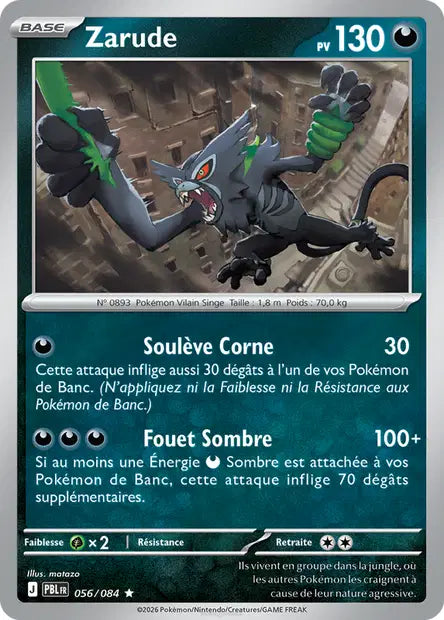 Zarude - PBL - 056/084 - Reverse - Nuit Noire - NM - FR