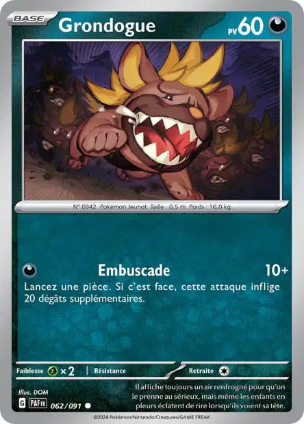 Grondogue - PAF - 062/091 - Non Reverse - Destinées de Paldea - NM - FR