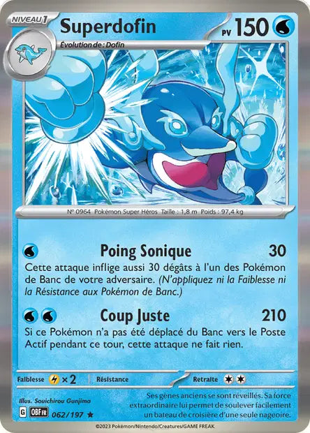 Superdofin - OBF - 062/197 - Holo - Flammes Obsidiennes - NM - FR