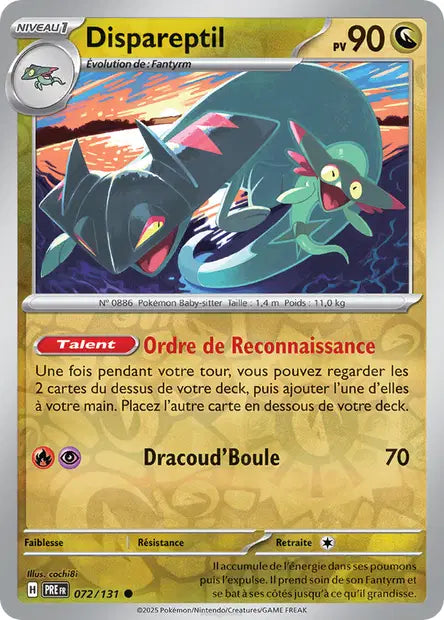 Dispareptil - PRE - 072/131 - Reverse - Évolutions Prismatiques - NM - FR