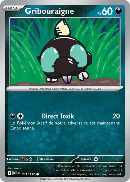 Gribouraigne - MEG - 091/132 - Non Reverse - Méga-Évolution - NM - FR