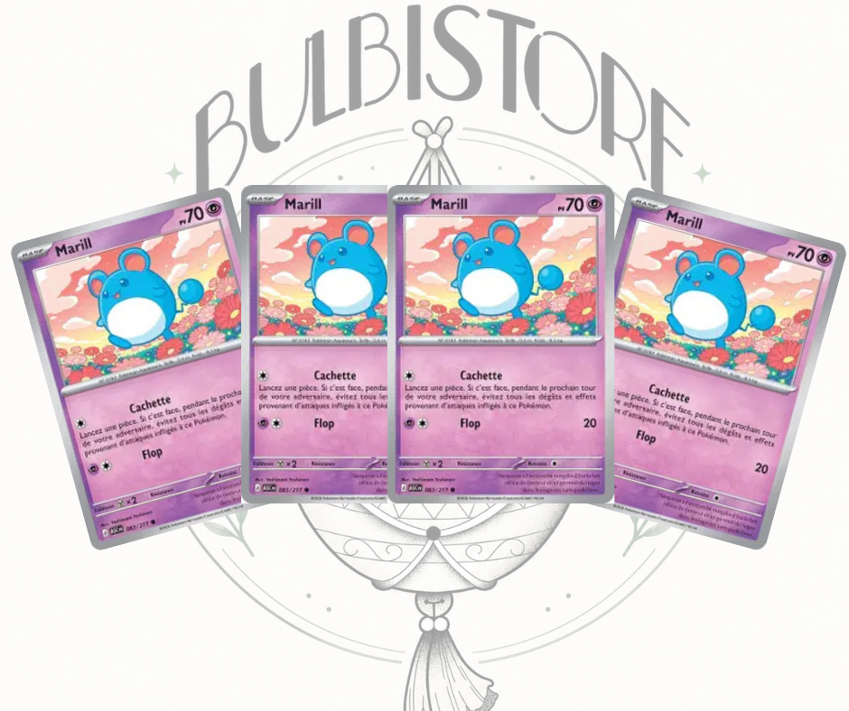Playset x4 Marill - ASC - Non Reverse - Héros Transcendants - NM - FR