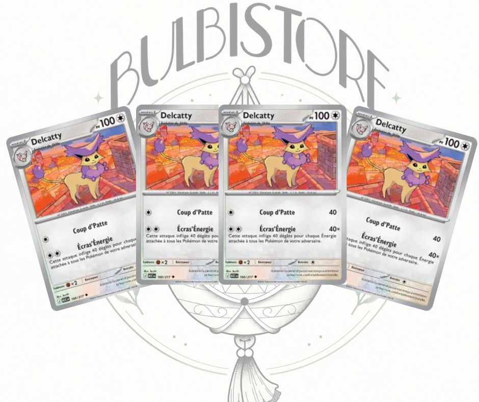 Playset x4 Delcatty - ASC - Non Reverse - Héros Transcendants - NM - FR
