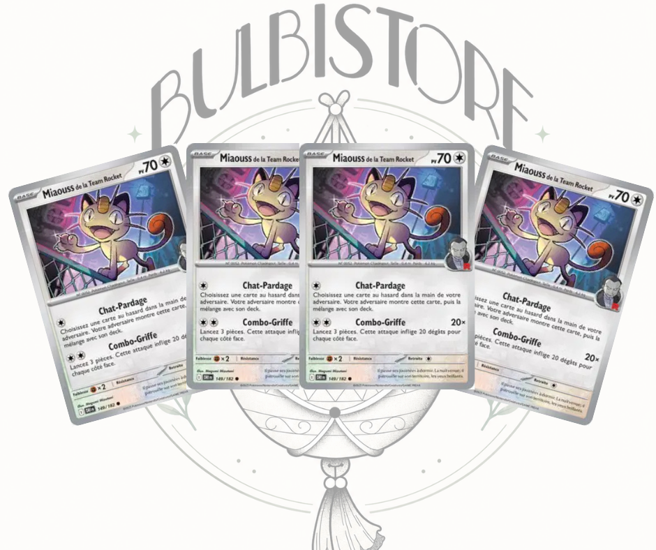 Playset x4 Miaouss de la Team Rocket - DRI - Non Reverse - Rivalités Destinées - NM - FR