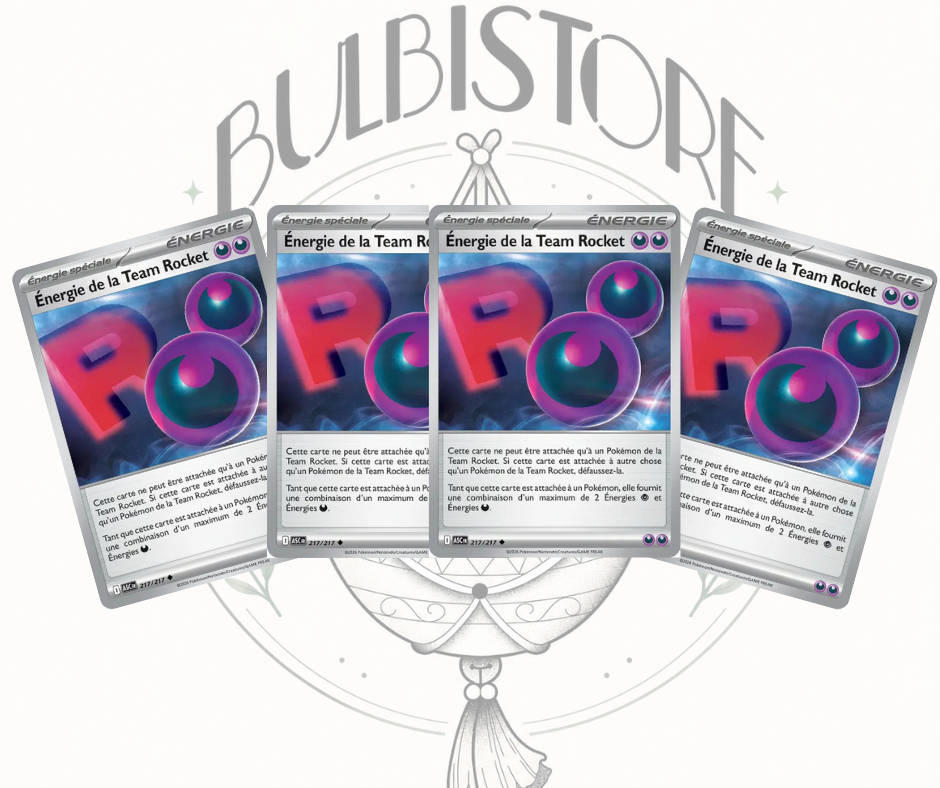 Playset x4 Énergie de la Team Rocket - ASC - Non Reverse - Héros Transcendants - NM - FR