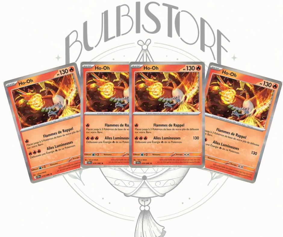 Playset x4 Ho-Oh - CRI - Holo - Chaos Ascendant - NM - FR