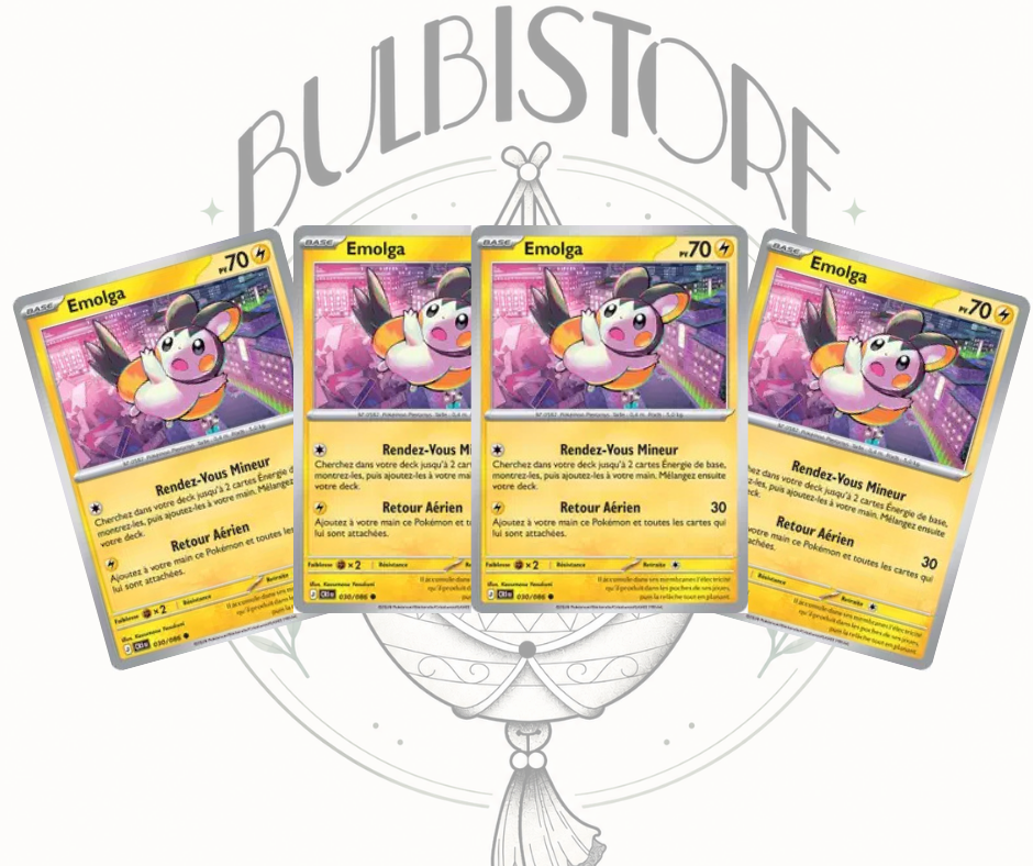 Playset x4 Emolga - CRI - Chaos Ascendant - NM - FR