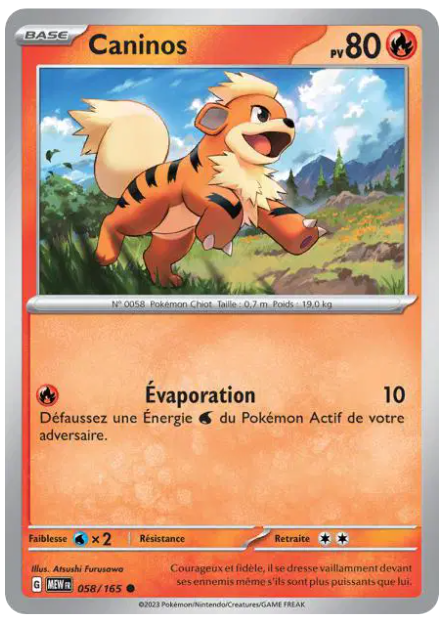Caninos - MEW - 058/165 - Non Reverse - 151 - NM - FR