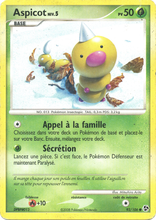 Aspicot - 93/106 - Non Reverse - Duels au Sommet - Diamant et Perle - LP - FR