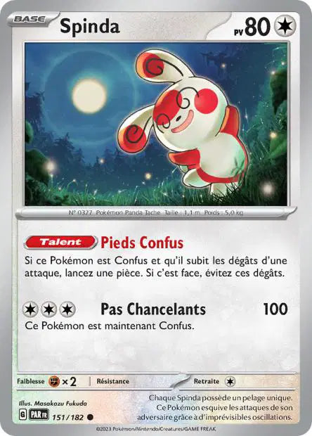 Spinda - PAR - 151/182 - Non Reverse - Faille Paradoxe - NM - FR