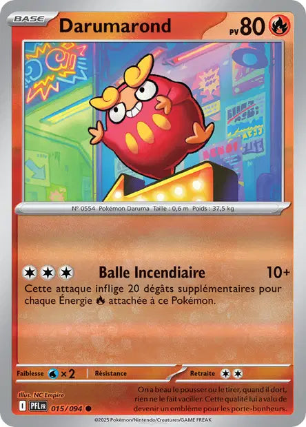 Darumarond - PFL - 015/094 - Reverse - Flammes Fantasmagoriques - NM - FR