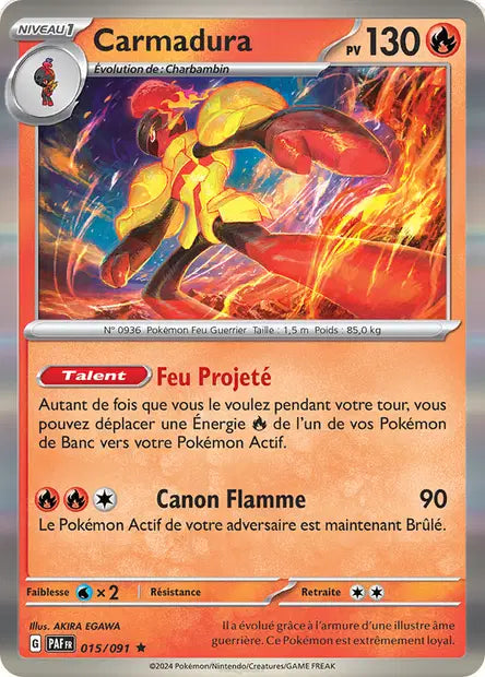 Carmadura - PAF - 015/091 - Holo - Destinées de Paldea - NM - FR