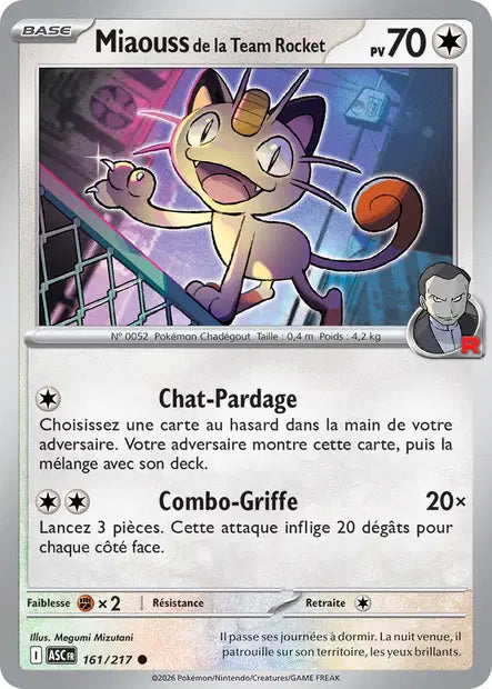 Miaouss de la Team Rocket - ASC - 101/217 - Non Reverse - Héros Transcendants - NM - FR