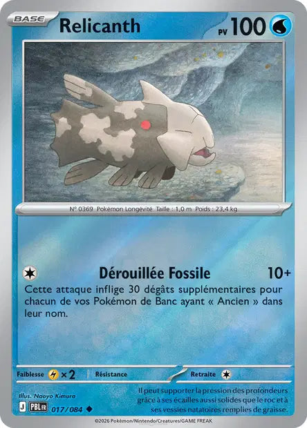 Relicanth - PBL - 017/084 - Reverse - Nuit Noire - NM - FR