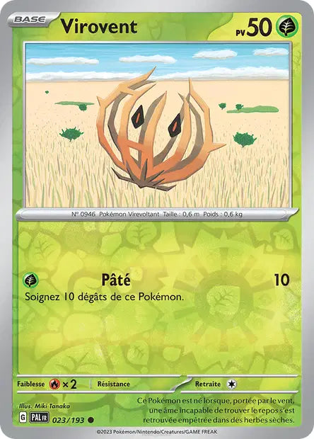 Virovent - PAL - 023/193 - Reverse - Évolutions à Paldea - NM - FR