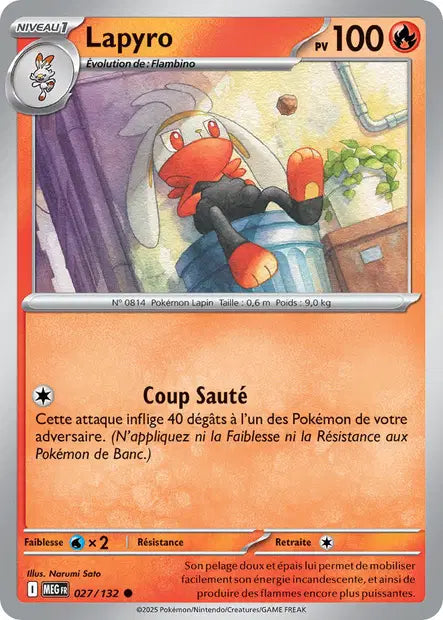 Lapyro - MEG - 027/132 - Non Reverse - Mega Evolution - NM - FR