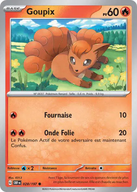 Goupix - OBF - 028/197 - Non Reverse - Flammes Obsidiennes - NM - FR