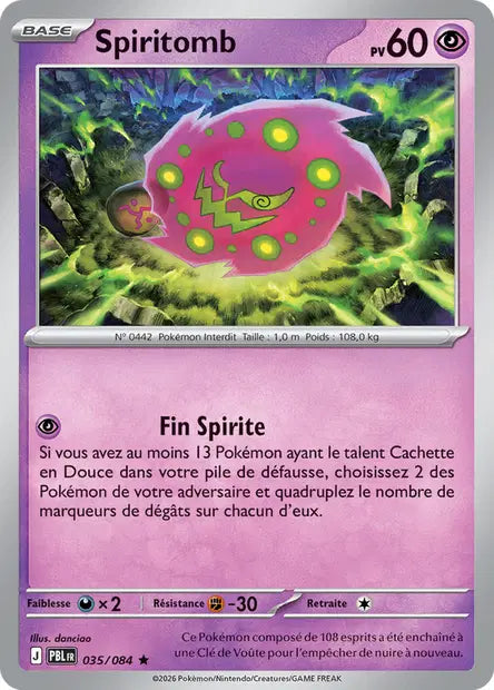 Spiritomb - PBL - 035/084 - Holo - Nuit Noire - NM - FR