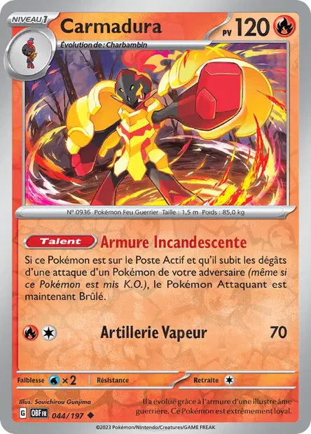 Carmadura - OBF - 044/197 - Reverse - Flammes Obsidiennes - NM - FR