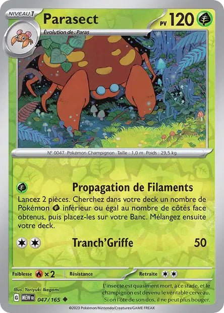 Parasect - MEW - 047/165 - Reverse - 151 - NM - FR
