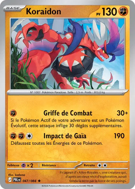 Koraidon - PBL - 047/084 - Holo - Nuit Noire - NM - FR