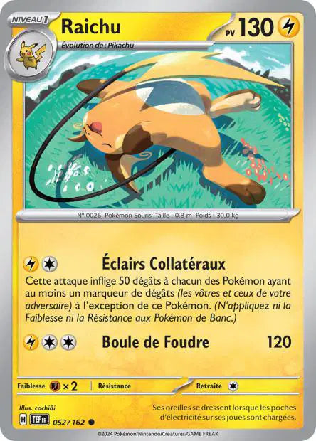 Raichu - TEF - 052/162 - Non Reverse - Forces Temporelles - NM - FR