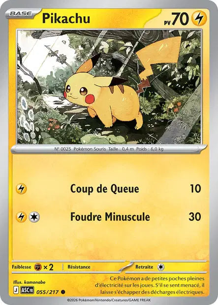 Pikachu - ASC - 055/217 - Non Reverse - Héros Transcendants - NM - FR