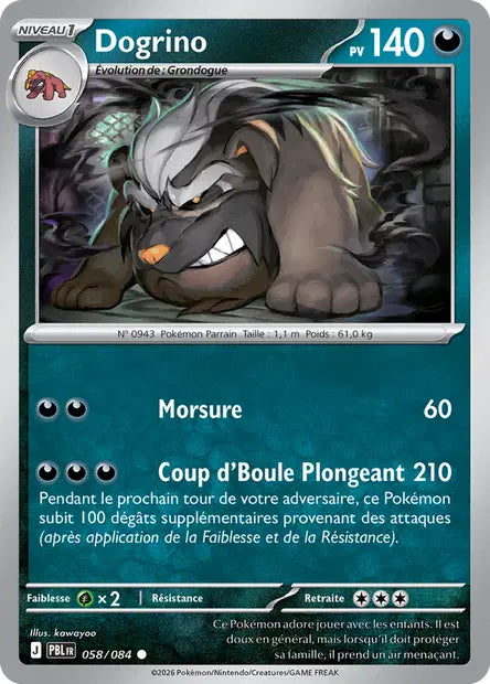 Dogrino - PBL - 058/084 - Non Reverse - Nuit Noire - NM - FR