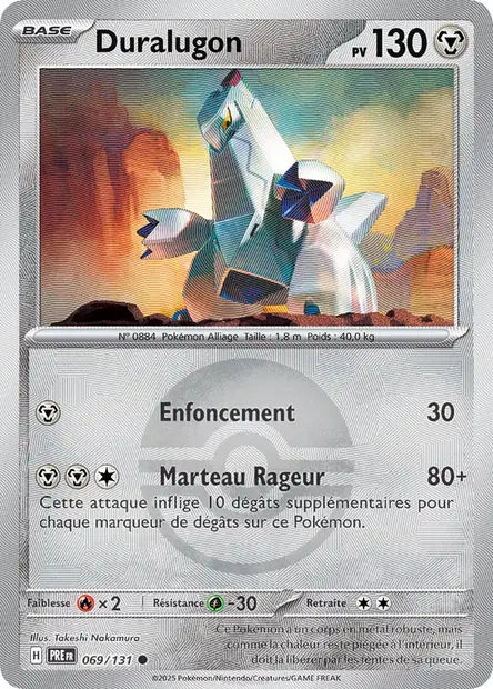 Duralugon - PRE - 069/131 - Reverse Poké Ball - Évolutions Prismatiques - NM - FR