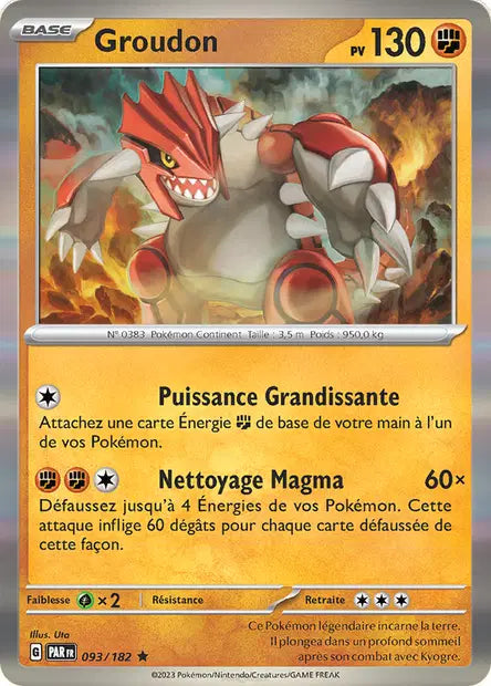 Groudon - PAR - 093/182 - Holo - Faille Paradoxe - NM - FR