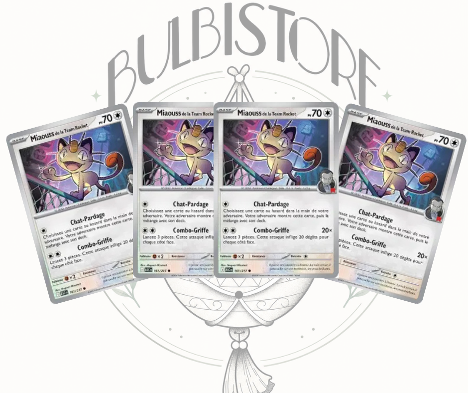 Playset x4 Miaouss de la Team Rocket - ASC - Non Reverse - Héros Transcendants - NM - FR