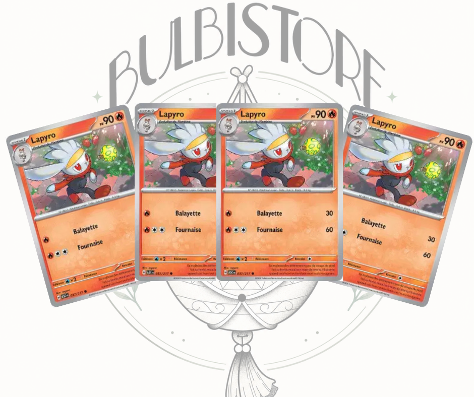 Playset x4 Lapyro - ASC - Non Reverse - Héros Transcendants - NM - FR