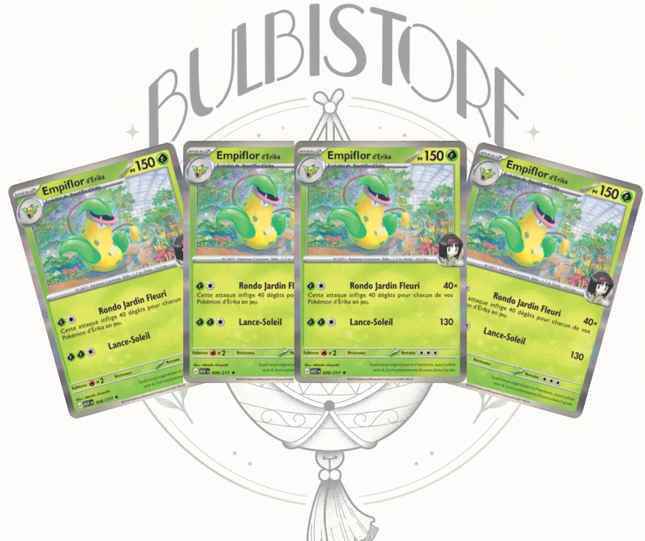 Playset x4 Empiflor d’Erika - ASC - Holo - Héros Transcendants - NM - FR