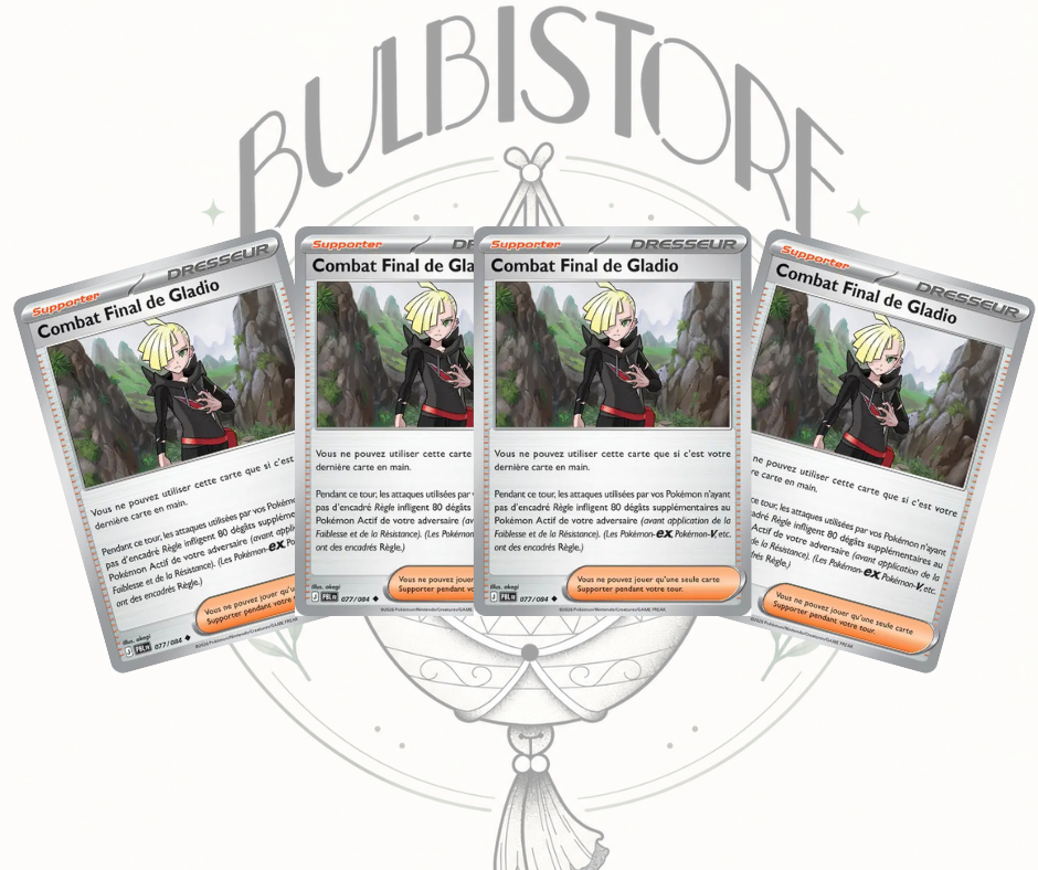 Playset x4 Combat Final de Gladio - PBL - Non Reverse - Nuit Noire - NM - FR