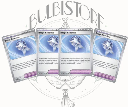 Playset x4 Badge Rebelotte - PBL - Non Reverse - Nuit Noire - NM - FR