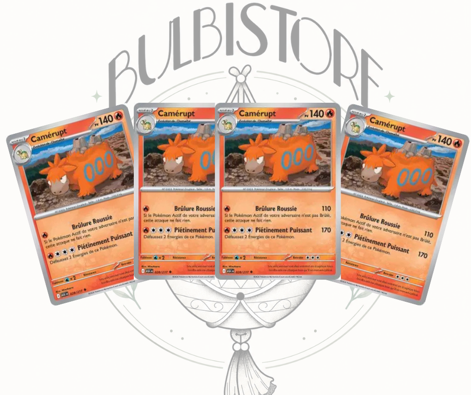 Playset x4 Camérupt - ASC - Non Reverse - Héros Transcendants - NM - FR