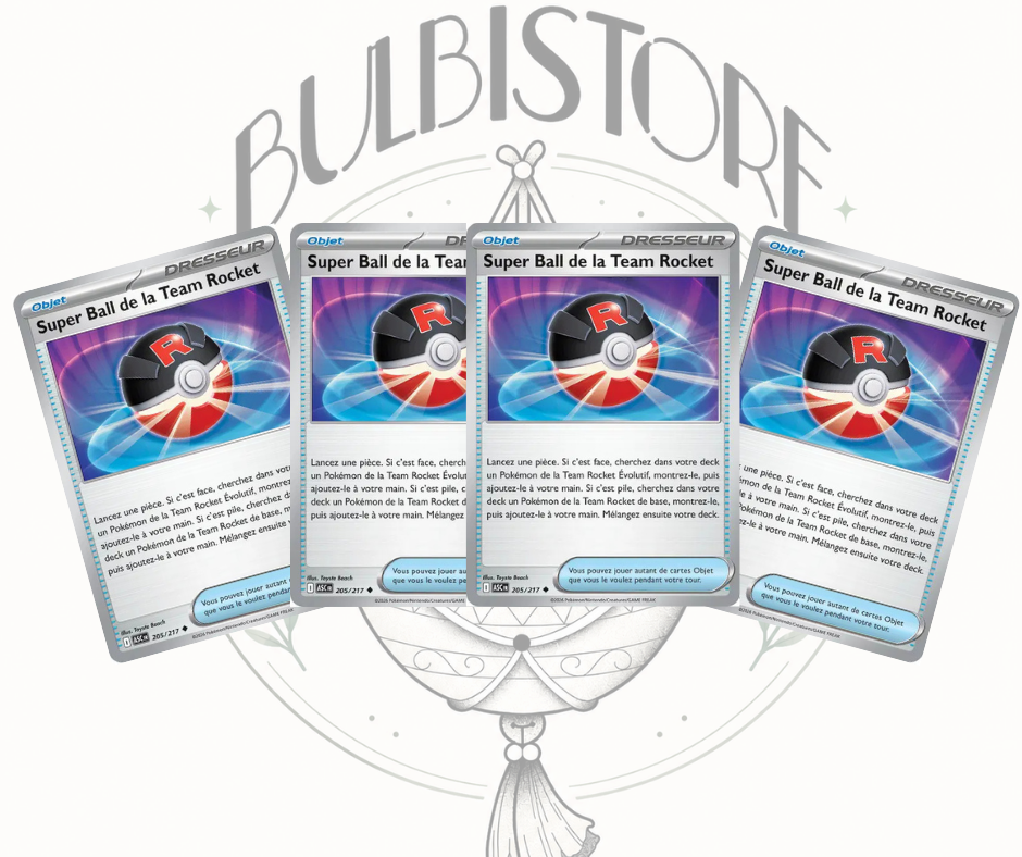 Playset x4 Super Ball de la Team Rocket - ASC - Non Reverse - Héros Transcendants - NM - FR
