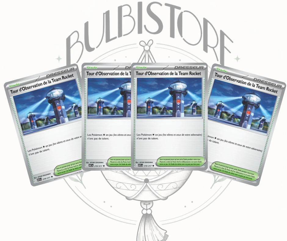 Playset x4 Tour d’Observation de la Team Rocket - ASC - Non Reverse - Héros Transcendants - NM - FR