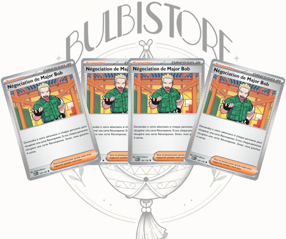 Playset x4 Négociation de Major Bob - MEG - Non Reverse - Méga-Évolution - NM - FR