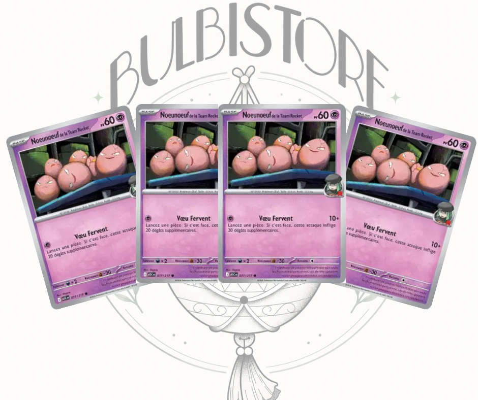 Playset x4 Noeunoeuf de la Team Rocket - ASC - Non Reverse - Héros Transcendants - NM - FR