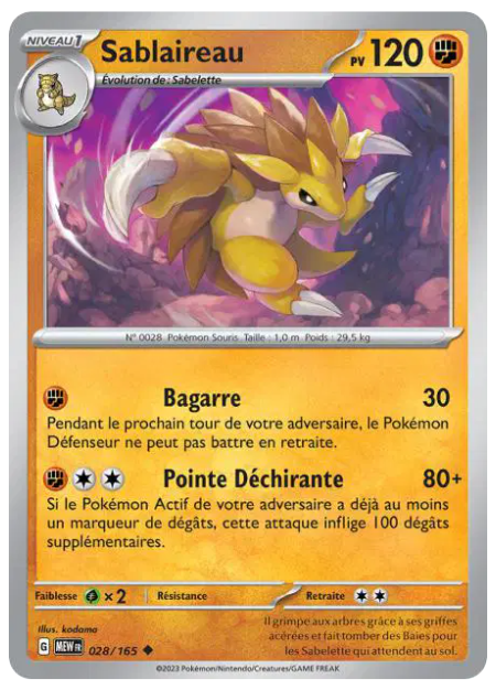 Sablaireau - MEW - 028/165 - Non Reverse - 151 - NM - FR