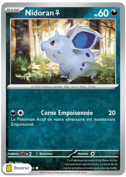 Nidoran♀ - MEW - 029/165 - Reverse - 151 - NM - FR
